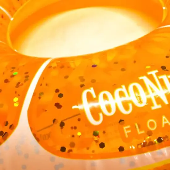 CocoNut Float 42" Tangerine Orange Glitter Pool Float Ring {4}