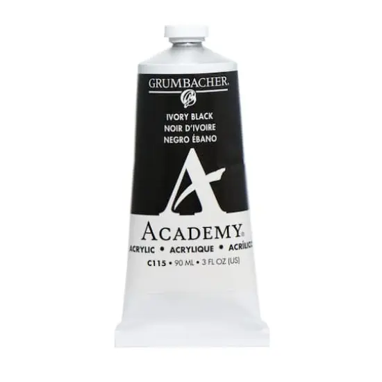 Grumbacher&reg; Academy&reg; Acrylic Paint, 3oz. C115 Ivory Black {1}