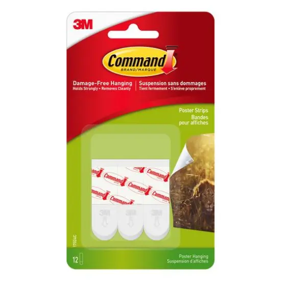 Command&trade; Poster Strips, Small White {2}