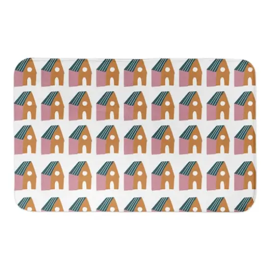 Colorful House Pattern 34" x 21" Bath Mat {1}