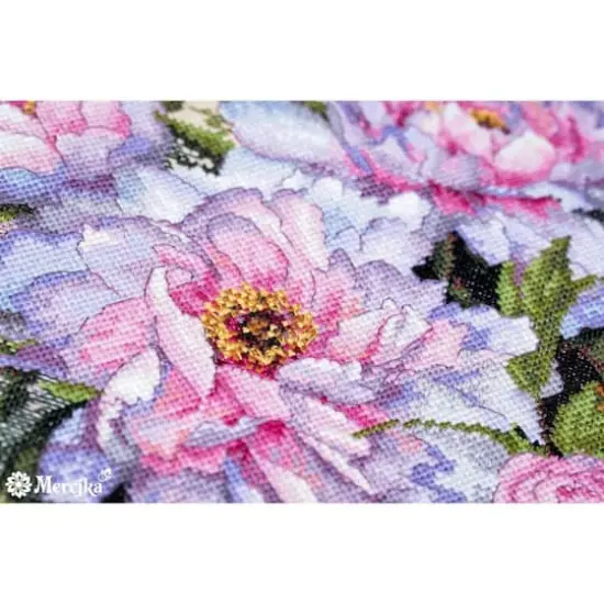 Merejka Tender Peonies Counted Cross Stitch Kit {4}