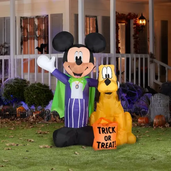 5ft. Airblown&reg; Inflatable Mickey & Pluto with Treat Sack {4}