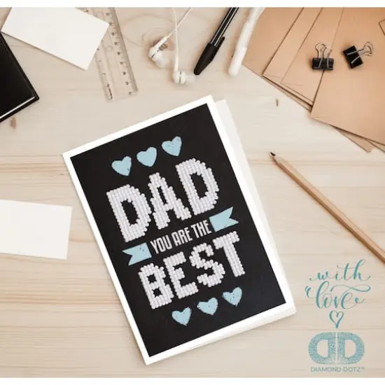 Diamond Dotz&reg; Best Dad Diamond Painting Greeting Card Kit {4}
