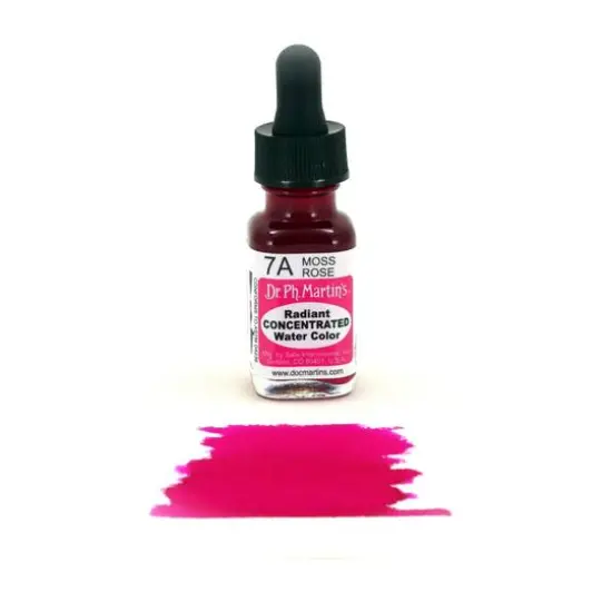 Dr. Ph. Martin's&reg; Radiant Concentrated Watercolor, 0.5oz. 7A Moss Rose {4}