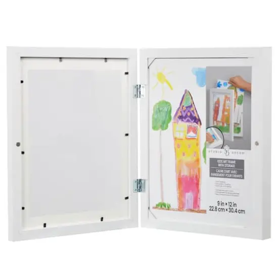 9" x 12" Kids Art Frame with Storage by Studio D&eacute;cor&reg; White {1}