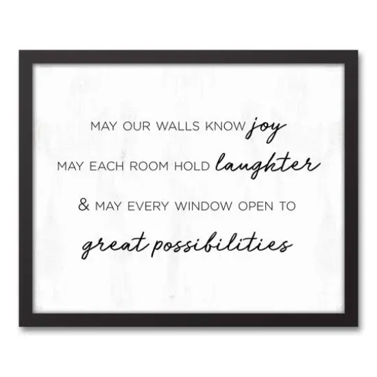 Home Wishes 16" x 20" Black Framed Canvas {1}