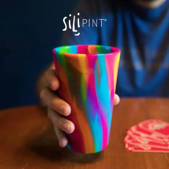 Silipint&reg; 16oz. Mixed Multicolor & Neutral Silicone Pint Glasses, 6ct. {5}