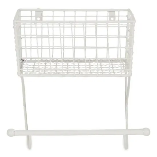 DII&reg; Small Farmhouse Towel Rack Antique White {4}