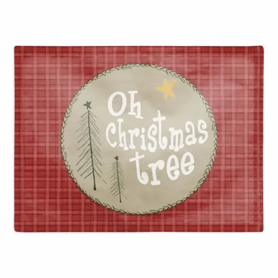 Christmas Quilt Pattern Poly Twill Placemat {1}