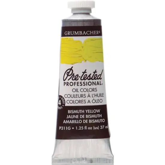 Grumbacher&reg; Pre-Tested Professional&reg; Oil Color Paint, 37mL Bismuth Yellow {1}