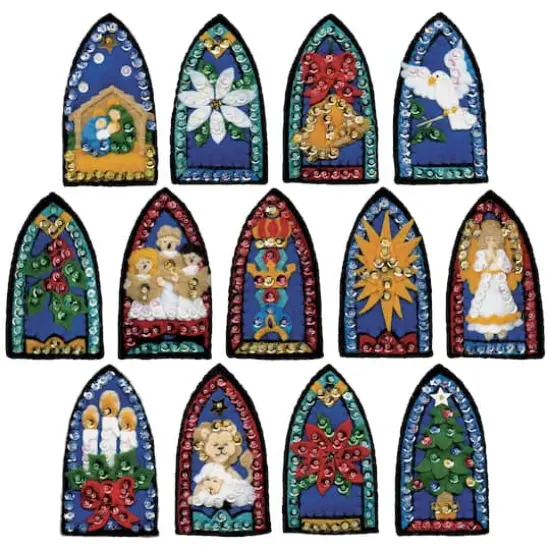 Design Works Stained Glass Felt Ornament Kit, 13ct. {4}