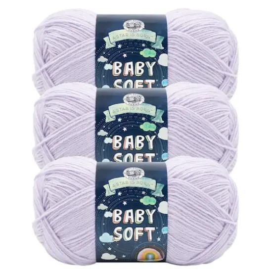 3 Pack Lion Brand&reg; Baby Soft&reg; Yarn Dusty Lilac {1}