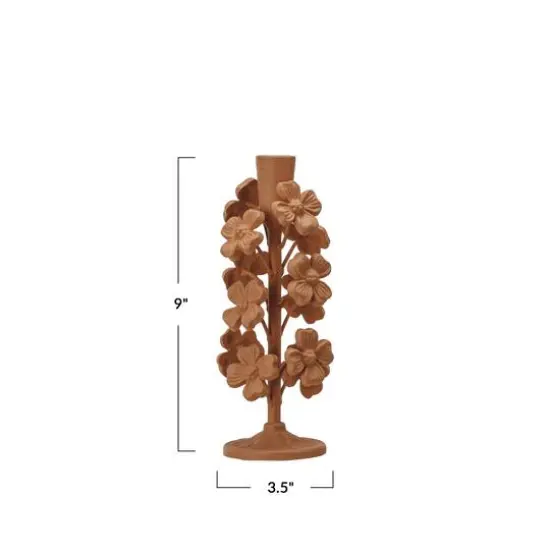 Hello Honey&reg; 9" Apricot Blossom Taper Candle Holder {5}