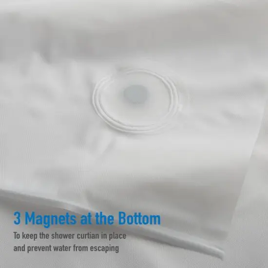 Bath Bliss 2 Piece Heavy Weight Shower Liner White {6}