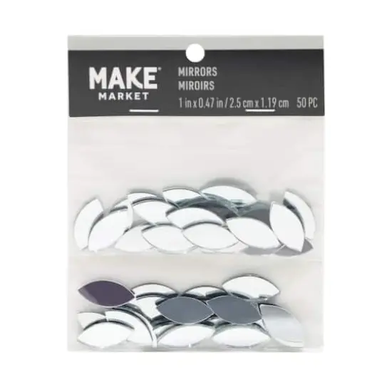 1" Leaf Glass Mirrors, 50ct. by Make Market&reg; {1}