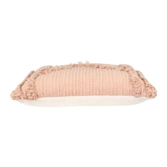 Hello Honey&reg; Pink Embroidered Pillow with Decorative Front Tassels {5}