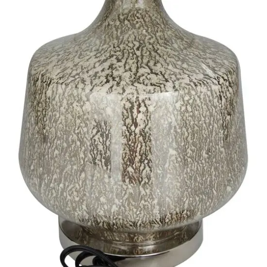 Champagne Linen Transitional Table Lamp, 21" x 13" x 13" {5}