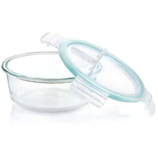 Martha Stewart Round Glass Storage Container Set with Leak Proof Lids {5}