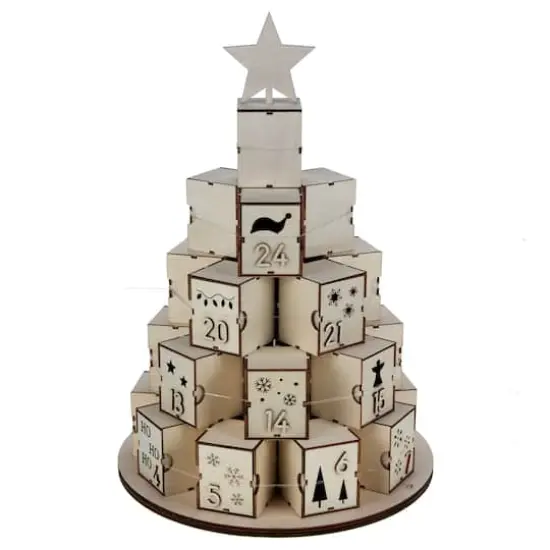 Layered Countdown Advent Tree DIY Wood D&eacute;cor by Make Market&reg; {5}