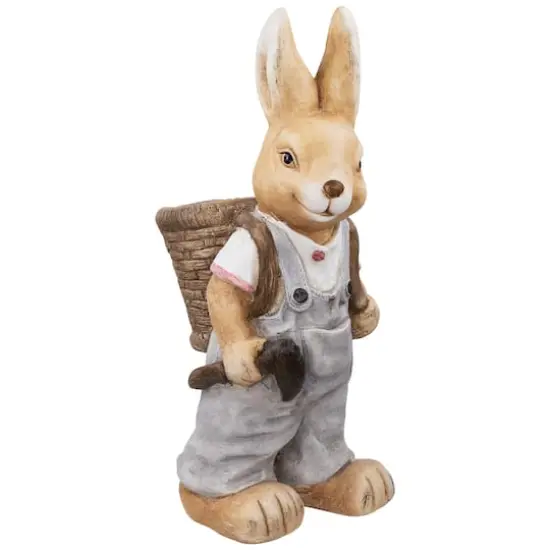 19.25" Boy Rabbit Outdoor Easter Garden Planter {1}