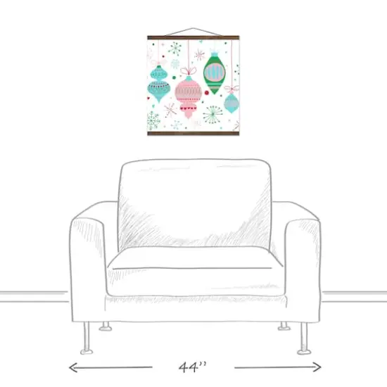 Retro Funky Ornaments 16x16 Teak Hanging Canvas {4}