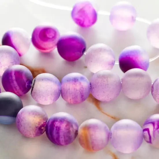 8mm Purple Dyed Round Agate Beads by Bead Landing&trade; {3}