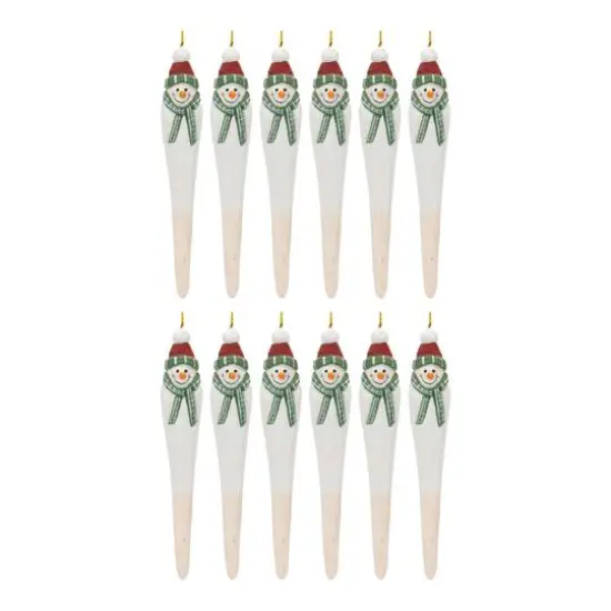 12ct. Snowman Drop Ornament {1}
