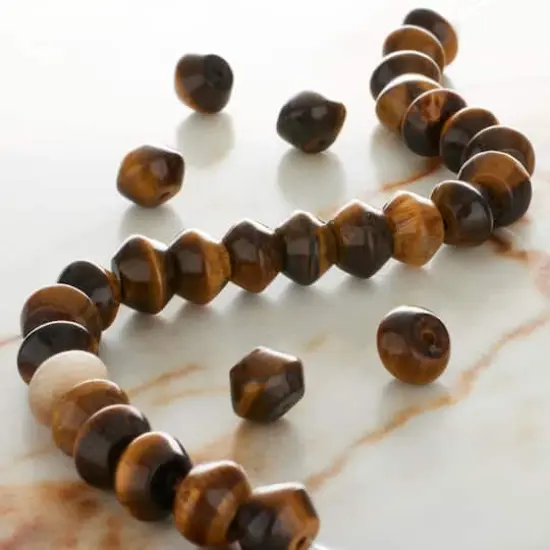 Yellow Tiger's Eye Bicone Beads, 8mm by Bead Landing&trade; {3}