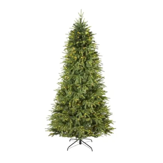 8ft. Pre-Lit Vancouver Fir Natural Look Artificial Christmas Tree with Clear LED Lights {1}