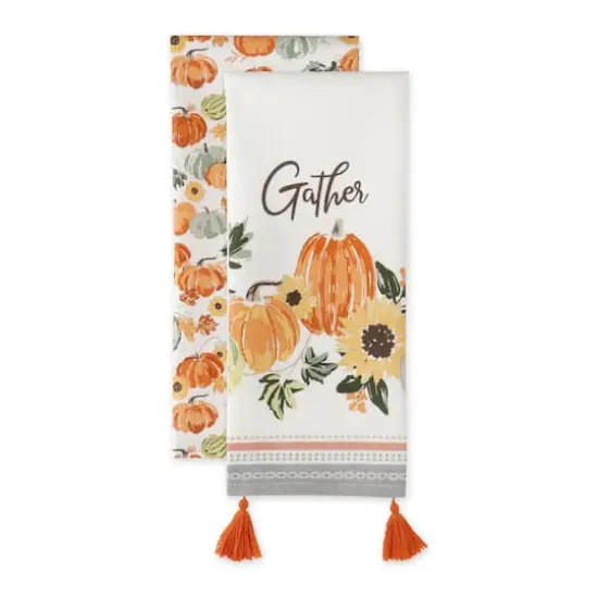 DII&reg; Gather Fall Squash Printed Dishtowel Set {3}
