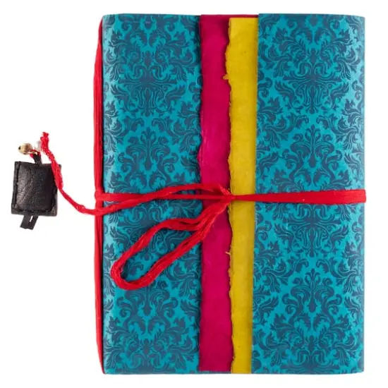 Lama Li Mixed Media Brocade Journal, 6" x 8" {1}