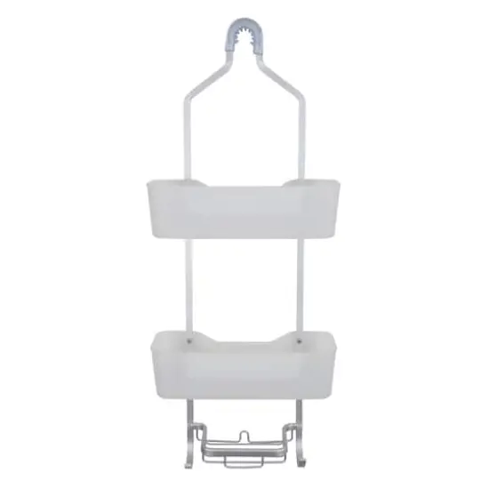 Bath Bliss White Aluminum Shower Caddy {4}