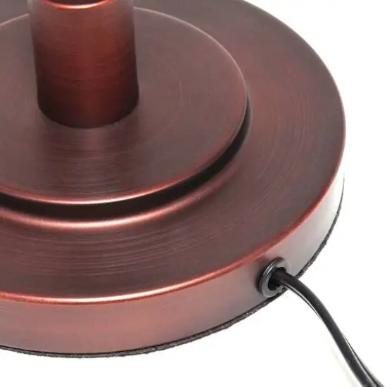 Lalia Home 25" Red Bronze Rustic Caged Shade Table Lamp {9}