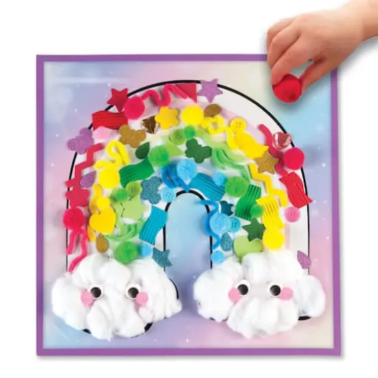 Creativity for Kids&reg; Rainbow Sticky Wall Art {5}