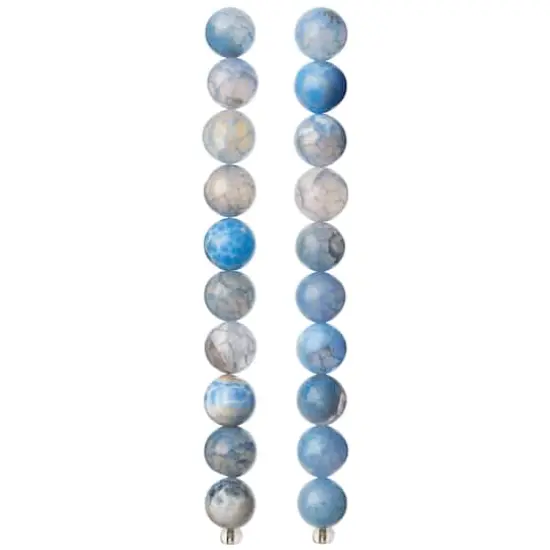 Blue Crackle Agate Round Beads, 10mm by Bead Landing&trade; {4}