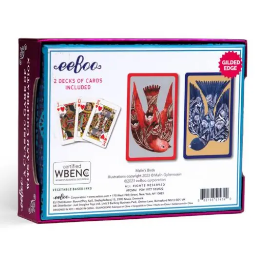 eeBoo Piece & Love Malin's Birds Bridge Playing Card Set {4}