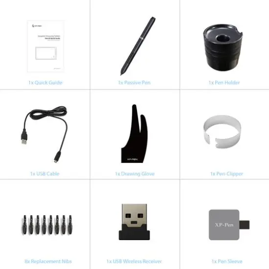 XPPen 8" x 5" Star 05 Wireless Graphics Drawing Tablet {8}