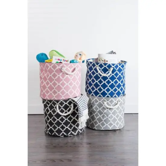 DII&reg; Large Rectangle Lattice Polyester Bin Gray {6}