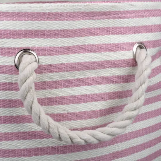 DII&reg; 17" Pinstripe Woven Paper Storage Bin Rose {7}