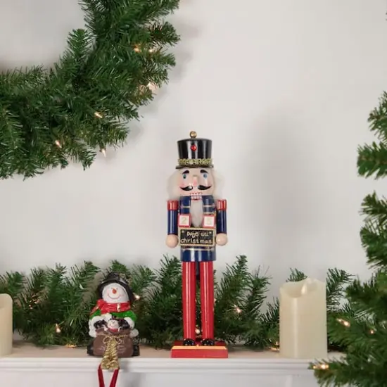 14" Wooden Nutcracker with Christmas Countdown Sign {7}