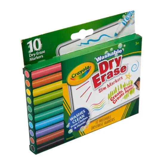 Crayola&reg; Washable Dry Erase&trade; Slim Markers, 10ct. {7}