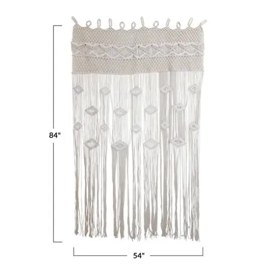 Hello Honey&reg; 84" Hand-Woven Cotton Blend Macram&eacute; Curtain {6}