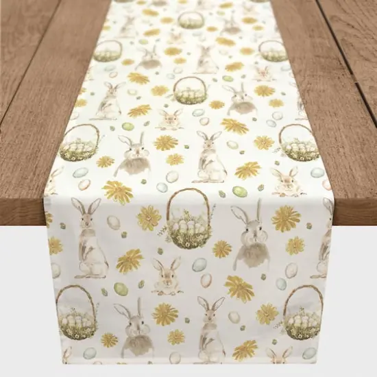 Easter Greetings Pattern Runner 2 16" x 90" Cotton Twill Runner {1}