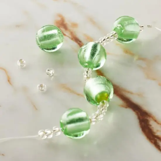 Green Lampwork Glass Round Beads by Bead Landing&trade; {3}