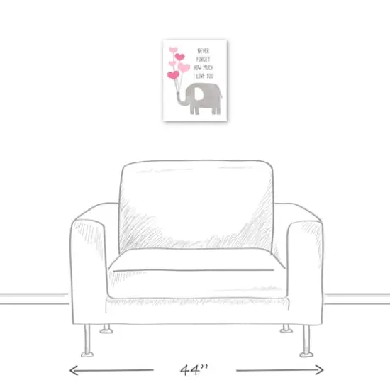 Never Forget How Much I Love You Canvas Wall Art {5}