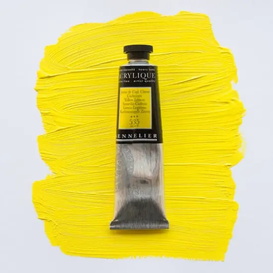 Sennelier Extra Fine Artists' Acrylic Paint, 60mL 535 Cadmium Yellow Lemon S6 {4}