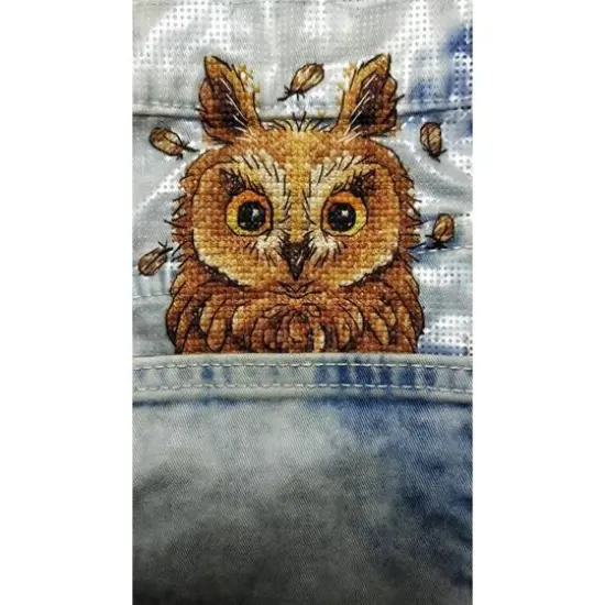 MP Studia Curious Owl Cross Stitch on Clothes Kit {6}