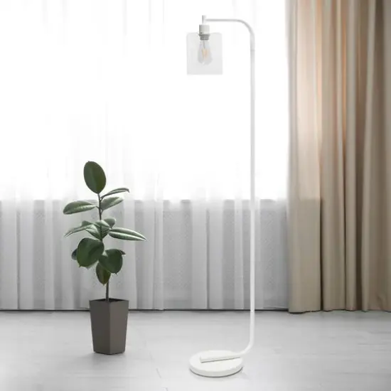 Simple Designs 63" Antique-Style Iron Lantern Floor Lamp White {5}