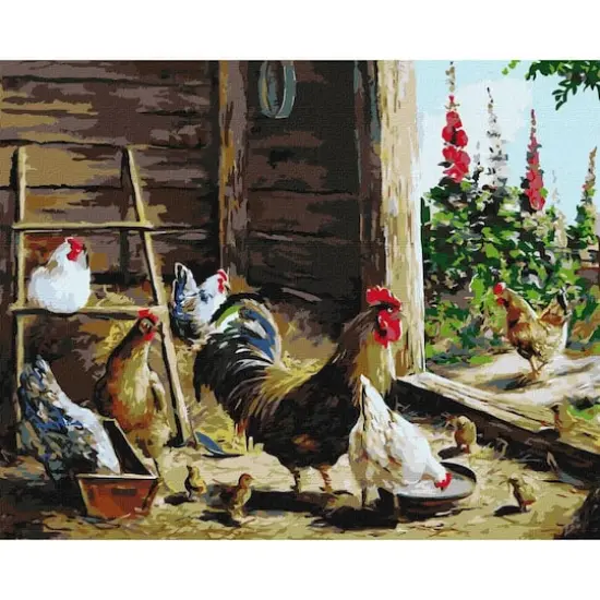 Chicken Coop Painting by Numbers Kit {1}