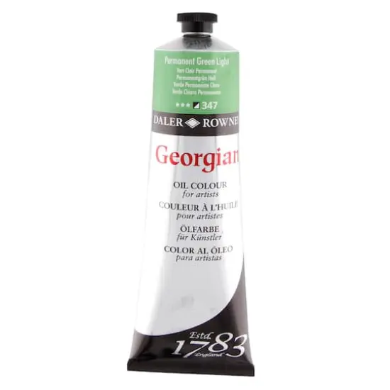 Daler-Rowney&reg; 225mL Georgian Oil Paint Permanent Light Green {1}